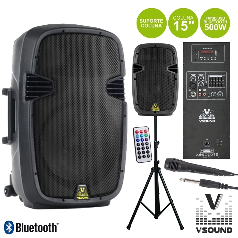 COLUNA V.SOUND 15" VSSE15CTE PACK - VSOUND