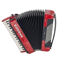 ACORDEÃO HOHNER BRAVO III 72 BX VERMELHO SILENTKEY - HOHNER