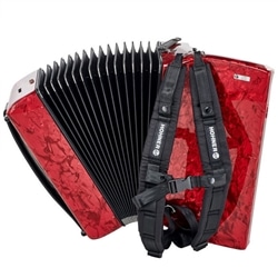 ACORDEÃO HOHNER BRAVO III 72 BX VERMELHO SILENTKEY - HOHNER