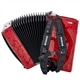 ACORDEÃO HOHNER BRAVO III 72 BX VERMELHO SILENTKEY - HOHNER