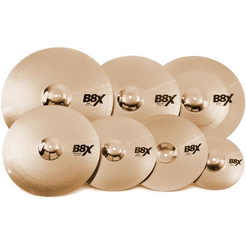 SET PRATOS SABIAN B8X COMPLETE SET 14"HH,10"S,16"C,18"C,20"R+18"CH - SABIAN