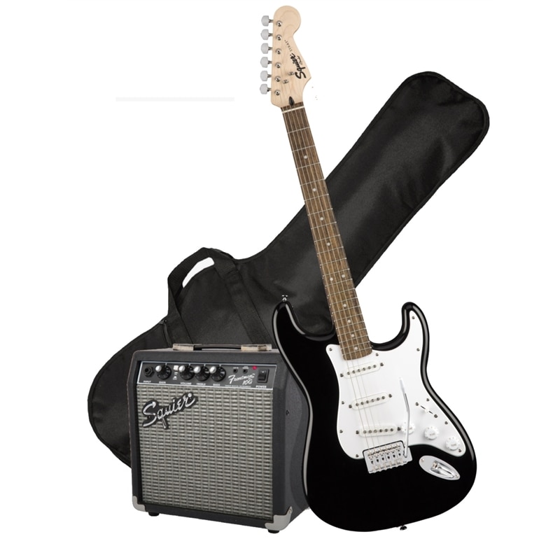 Fender Sq Strat Pack Sss Bsb Gb KIT FENDER SQ STRAT SSS GB 10G BLK