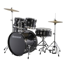 BATERIA LUDWIG LC175 ACCENT DRIVE BLACK CORTEX - LUDWIG