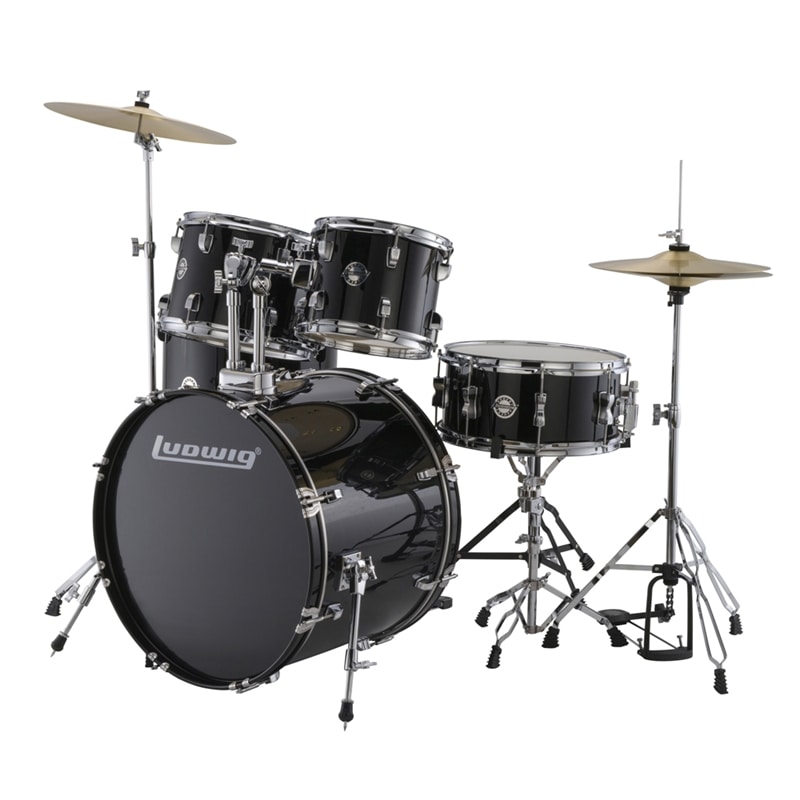 BATERIA LUDWIG LC175 ACCENT DRIVE BLACK CORTEX - LUDWIG