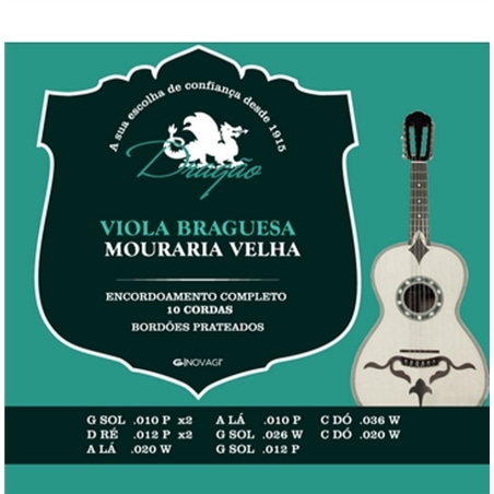 JOGO CORDAS GUITARRA BRAGUESA - DRAGÃO