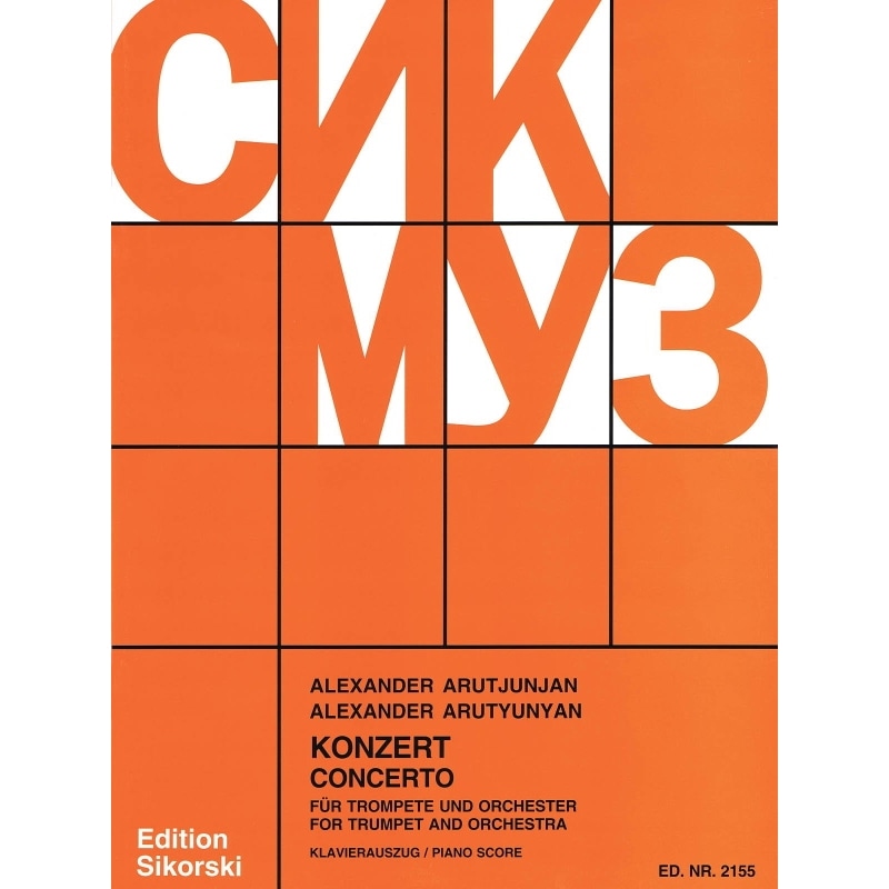 LIVRO ALEXANDER ARUTIUNIAN CONCERTO FOR TRUMPET AND ORCHESTRA - DIVERSOS