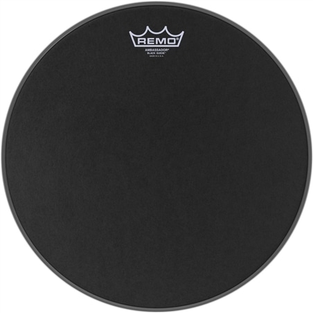 PELE REMO AMBASSADOR BLACK SUEDE 14" BA-0814-ES - REMO