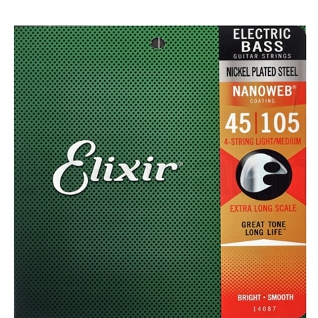 JOGO CORDAS BX ELIXIR NANOWEB MEDIUM 045-105 - ELIXIR