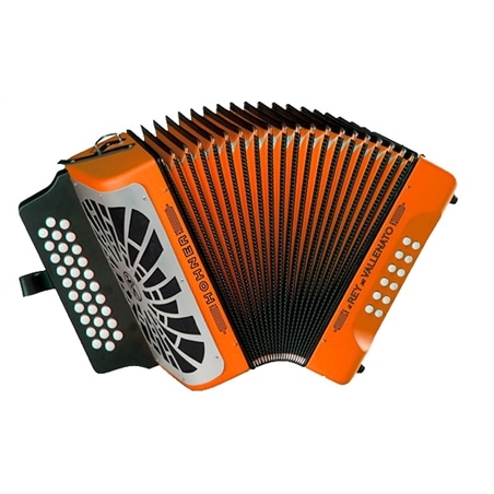 CONCERTINA HOHNER EL REY DEL VALLENATO GCF LARANJA - HOHNER