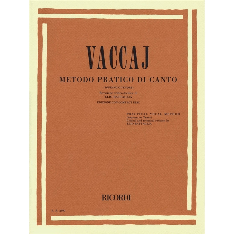 LIVRO CANTO VACCAJ SOPRANO/TENOR - 800000687 LIVRO CANTO VACCAJ SOPRANO/TENOR - 800000687