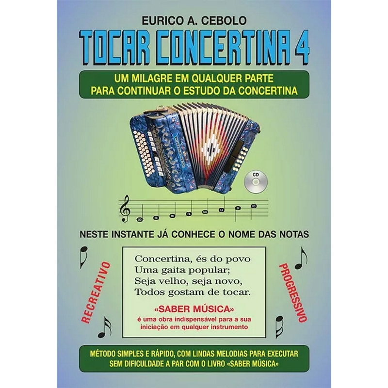 LIVRO CONCERTINA 4 EURICO CEBOLO - 800100636