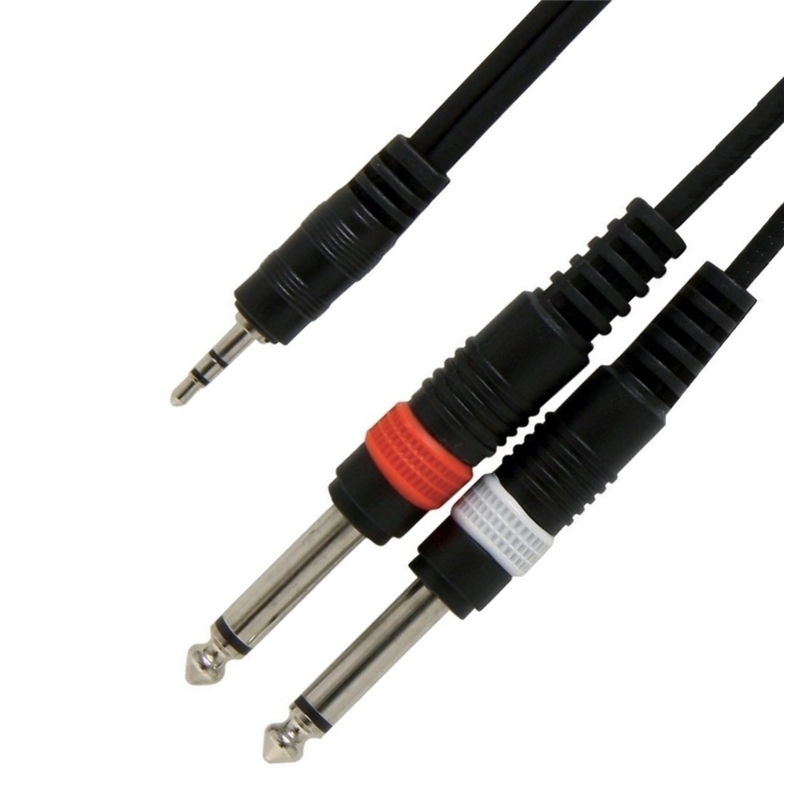 CABO ALPHA AUDIO JACK 3.5MM M ST/ 2 JACK 6.5MM 6 MT - GEWA