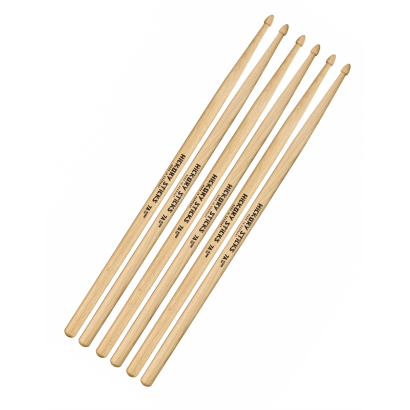 BAQUETA MEINL HS111-3 HICKORY 7A MADEIRA PACK 3 - MEINL