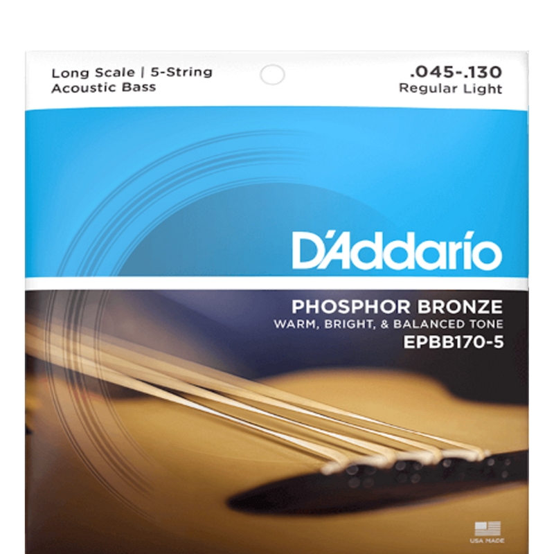 JOGO CORDAS BX D ADDARIO EPBB-170-5 - D´ADDARIO