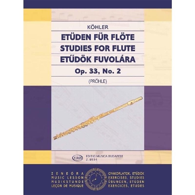 LIVRO FLAUTA KOHLER OP.33 N.2 - KOHLER