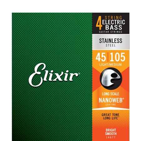 JOGO CORDAS BX ELIXIR NANOWEB MEDIUM 045-105 - ELIXIR