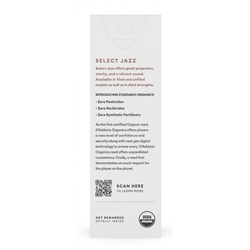 PALH D ADDARIO SELECT JAZZ ORGANIC SAX TENOR 4H UNF CX5 - D´ADDARIO