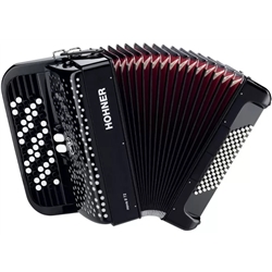 ACORDEÃO HOHNER NOVA II 72 BX BOTOES PRETO - 130814642