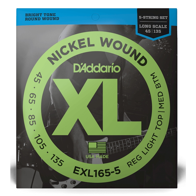 JOGO CORDAS BX D ADDARIO EXL-165-5 - D´ADDARIO