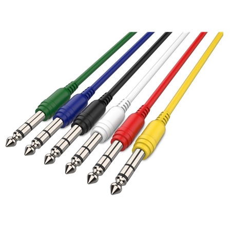 CABO AUDIBAX COLOUR CABLE PATCH JACK ST/JACK ST 0.6MT - AUDIBAX
