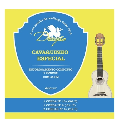 JOGO CORDAS CAVAQUINHO ESP 2/6/8/10 - DRAGÃO