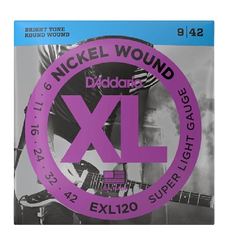 JOGO CORDAS D ADDARIO EXL-120 - 009/042 - D´ADDARIO