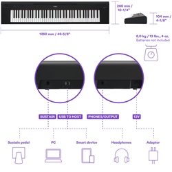 PIANO DIGITAL YAMAHA NP-35B - YAMAHA