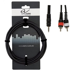 CABO ALPHA AUDIO 3MT JACK 3.5 M ST - 2RCA M - GEWA