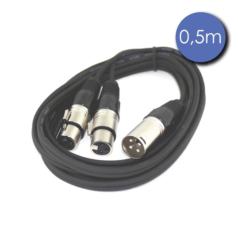 CABO POWER ACOUSTICS XLR MACHO-2 XLR FEMEA 0.5MT - POWER ACOUSTICS