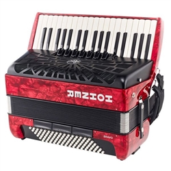 ACORDEÃO HOHNER BRAVO III 96 BX VERMELHO SILENTKEY - HOHNER