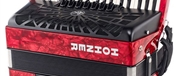 ACORDEÃO HOHNER BRAVO III 96 BX VERMELHO SILENTKEY - HOHNER
