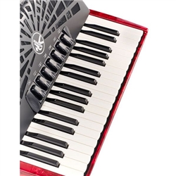 ACORDEÃO HOHNER BRAVO III 96 BX VERMELHO SILENTKEY - HOHNER