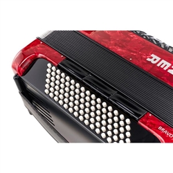 ACORDEÃO HOHNER BRAVO III 96 BX VERMELHO SILENTKEY - HOHNER