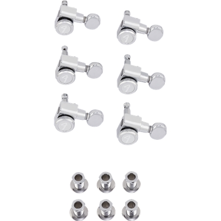 JOGO CARRILHÕES FENDER LOCKING TUNERS CHROME VINTAGE - FENDER