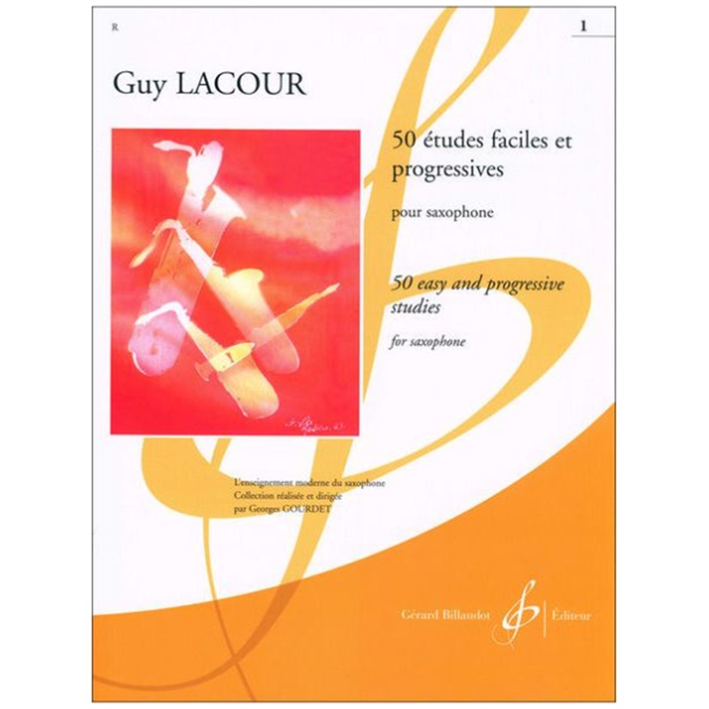 LIVRO 50 ETUDES FACILES ET PROGRESSIVES SAXOFONE G LACOUR - DIVERSOS