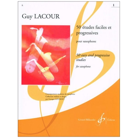 LIVRO 50 ETUDES FACILES ET PROGRESSIVES SAXOFONE G LACOUR - DIVERSOS