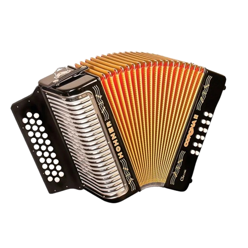 CONCERTINA HOHNER CORONA II GCF PRETA - HOHNER