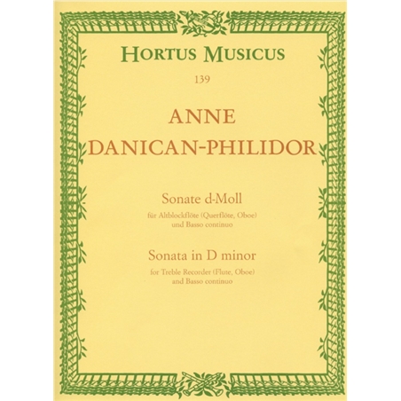 LIVRO SONATA IN D MINOR ANNE DANICAN-PHILIDOR - DIVERSOS