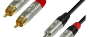 CABO ADAM HALL K4TPC0300 2 JACK 6.3 M M - 2RCA M 3MT - ADAM HALL