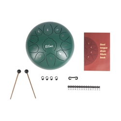 TONGUE DRUM RITMO TD-10GR 10" 11 NOTAS VERDE - DIVERSOS